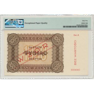 1.000 złotych 1945 - WZÓR - A. 1234567 - PMG 65 EPQ