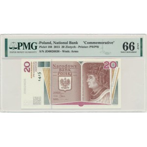 20 Or 2015 - 600e anniversaire de la naissance de Jan Długosz - PMG 66 EPQ