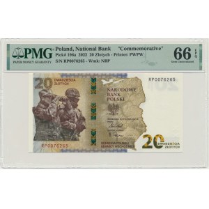 20 złotych 2022 - Ochrona Polskiej Granicy Wschodniej - PMG 66 EPQ