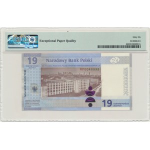 19 złotych 2019 - 100-lecie powstania PWPW - PMG 66 EPQ