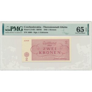 Czechoslovakia (Theresienstadt Ghetto), 2 Kronen 1943 - PMG 65 EPQ
