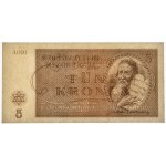 Tschechoslowakei (Ghetto Terezin), 5 Kronen 1943 - PMG 65 EPQ