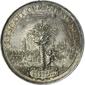 John III Sobieski, Coronation Medal of the Royal Couple 1676 - RARE, Hohn