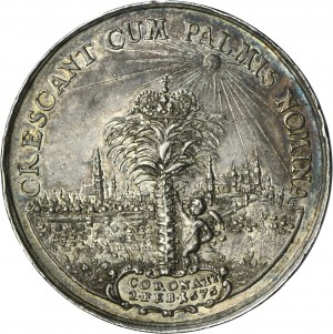John III Sobieski, Coronation Medal of the Royal Couple 1676 - RARE, Hohn
