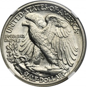 USA, 1/2 Dollar Philadelphia 1943 - Liberty - NGC MS63