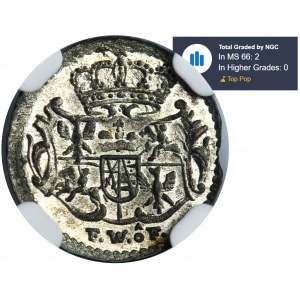 Augustus III of Poland, Heller Dresden 1747 FWôF - NGC MS66