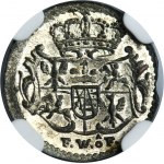 Augustus III of Poland, Heller Dresden 1747 FWôF - NGC MS66