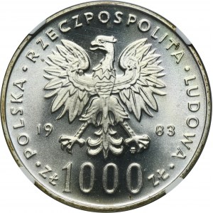 1.000 złotych 1983 Jan Paweł II - NGC MS64