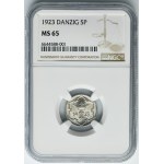 Free City of Danzig, 5 pfennige 1923 - NGC MS65