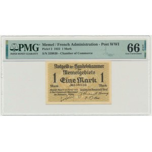 Memel (Klaipeda), 1 Mark 1922 - PMG 66 EPQ
