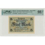 Memel (Klaipeda), 5 Mark 1922 - PMG 66 EPQ