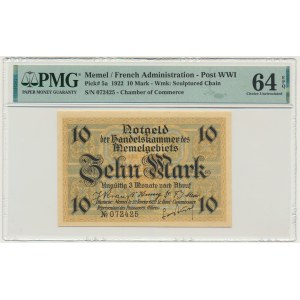 Memel (Klaipeda), 10 Mark 1922 - PMG 64 EPQ