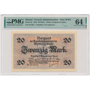 Memel (Klaipeda), 20 Mark 1922 - PMG 64