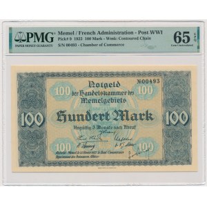 Memel (Klaipeda), 100 Mark 1922 - PMG 65 EPQ