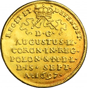 Augustus II the Strong, Coronation 2 Ducats Dresden 1697