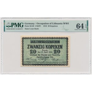 Posen, 20 Kopeken 1916 - PMG 64 EPQ