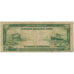 USA, Blue Seal, San Francisco, 20 Dollars 1914 - White & Mellon- PMG 20