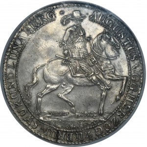 Germany, Braunschweig-Wolfenbuttel, August the Younger, 4 Thalers Zellerfeld 1655 HS - NGC AU DETAILS - VERY RARE