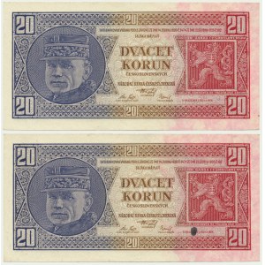 Czechoslovakia, 20 Korun 1926 (2 pcs.)