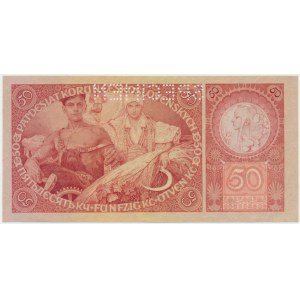Czechoslovakia, 50 Korun 1929 - SPECIMEN