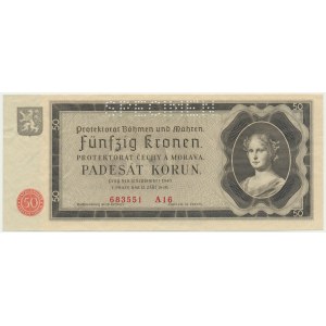Bohemia & Moravia, 50 Korun 1940 - SPECIMEN