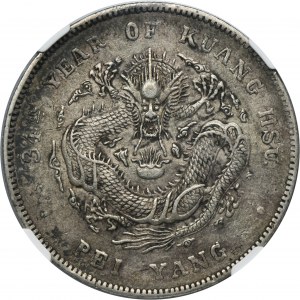 China, Chihli, Kuang-hsü, 1 Dollar Tientsin Year 34 (1908) - NGC AU DETAILS