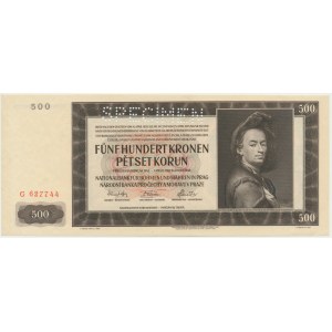 Bohemia & Moravia, 500 Korun 1942 - I issue - SPECIMEN -