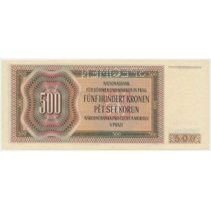 Bohemia & Moravia, 500 Korun 1942 - I issue - SPECIMEN -