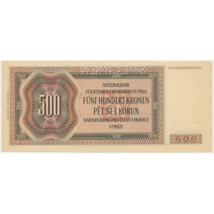 Bohemia & Moravia, 500 Korun 1942 - II issue - SPECIMEN -