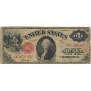 États-Unis, Sceau rouge, 1 $ 1917 - Elliott &amp; Burke