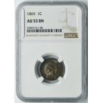 USA, 1 Cent 1865 - NGC AU55 BN
