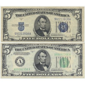 USA, $5 set 1934 (2 pièces).