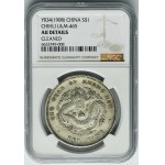 Chiny, Chihli, Kuang-hsü, 1 Dollar Tientsin Year 34 (1908) - NGC AU DETAILS