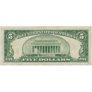 USA, Red Seal, 5 Dollars 1928 F - Clark & Snyder -
