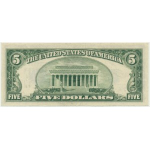 USA, Sceau bleu, $5 1934 - Clark &amp; Snyder -.