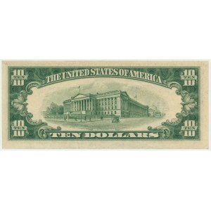 USA, Green Seal, Cleveland, 10 Dollars 1934 - D - Clark & Snyder -
