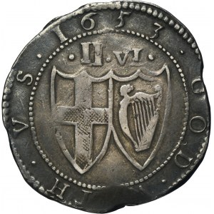 Great Britain, Commonwealth of England, Half Crown Tower 1653 - RARE