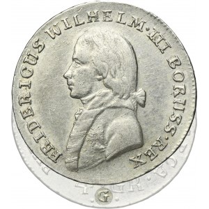Silesia, Prussian rule, Friedrich Wilhelm III, 4 Groschen Glatz 1808 G - RARE