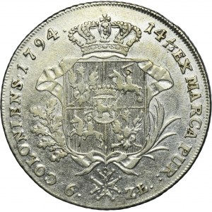 Poniatowski, Thaler 6 zloty Warsaw 1794