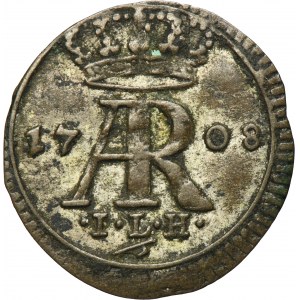 Augustus II the Strong, Heller Dresden 1708 ILH - RARE