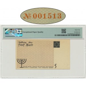 5 Mark 1940 - orange serial number - PMG 64 EPQ - cardboard paper