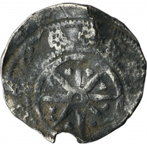 Silesia, Duchy of Glogau, Heinrich IV with brothers, 1/2 Groschen Guhrau - VERY RARE