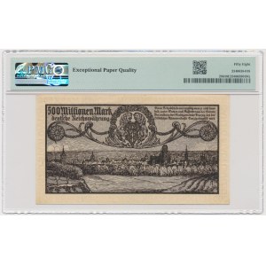 Danzig, 500 million Mark 1923 - print on margins in cream colour - PMG 58 EPQ