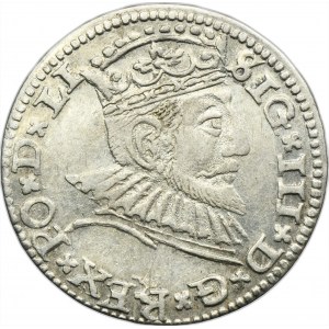 Sigismund III Vasa, 3 Groschen Riga 1591 - LI