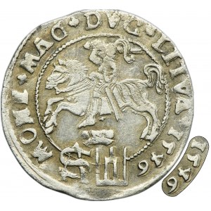 Sigismund II August, Groschen Vilnius 1546 - LIT/LITVA - RARE, date in legend