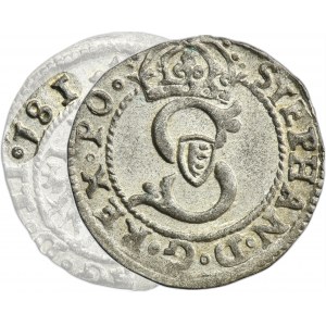 Stephen Bathory, Schilling Vilnius 1581 - EXTREMELY RARE