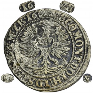 Silesia, Duchy of Juliusburg, Julius Sigismund, 3 Kreuzer Oels 1678 - VERY RARE