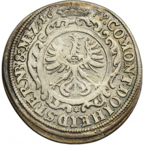 Silesia, Duchy of Bernstadt, Christian Ulrich, 6 Kreuzer Bernstadt 1679 - VERY RARE
