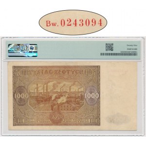 1.000 złotych 1946 - Bw. - PMG 25 - NAJRZADSZA ODMIANA