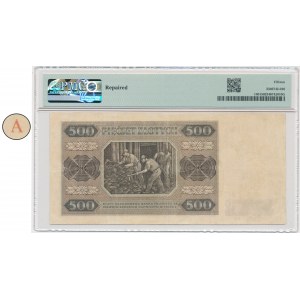 500 złotych 1948 - A - PMG 15 - JEDNOLITEROWY